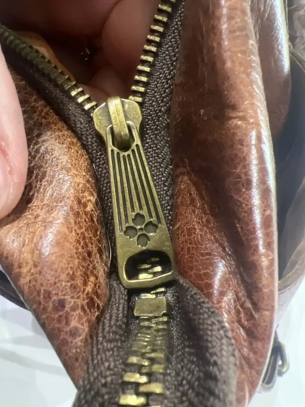 Patricia Nash Cassini Tooled Leather Satchel in Classic Cognac
